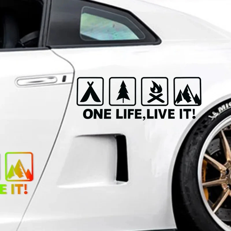 Наклейки на автомобиль One Life Live It наклейки с энтузиастами для кемпинга выживания