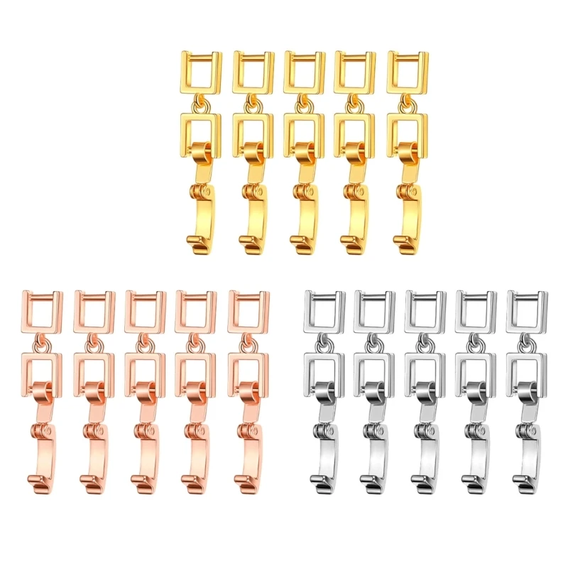 

5 Pcs Jewelry Extenders Necklace Bracelet Extenders Foldover Extension Clasp