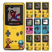 marvel and game boy phone case for honor 50 30 10 lite 30i 20e 9a 9c 9x pro 8x nava 8i 9 y60 cover iron man soft silicone cases