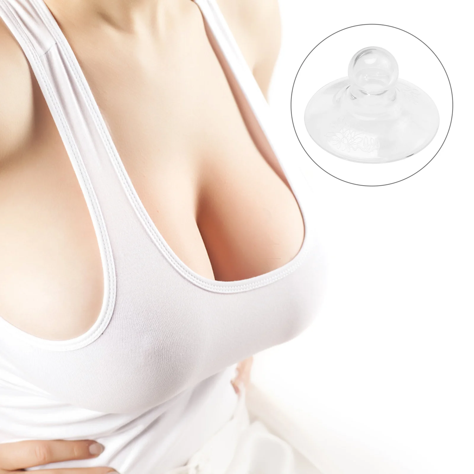 

4 Pcs Corrector Inverted Breast Orthotics Flat Silica Gel Sucker Breastfeeding Student