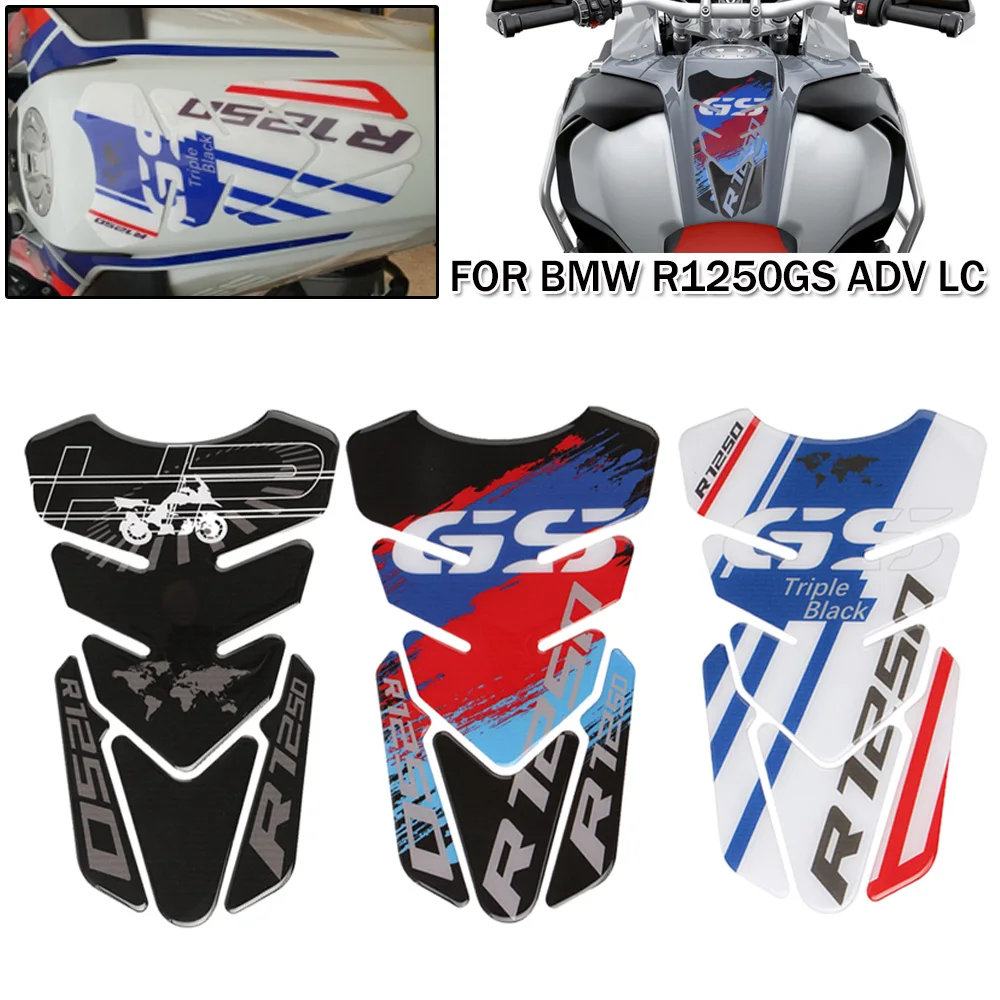 

Motorcycle Fuel Tank Pad Stickers Protector 3D Resin Decals For BMW R1250GS ADV R1250 GSA Adventure Triple Black 2018-2022 2023
