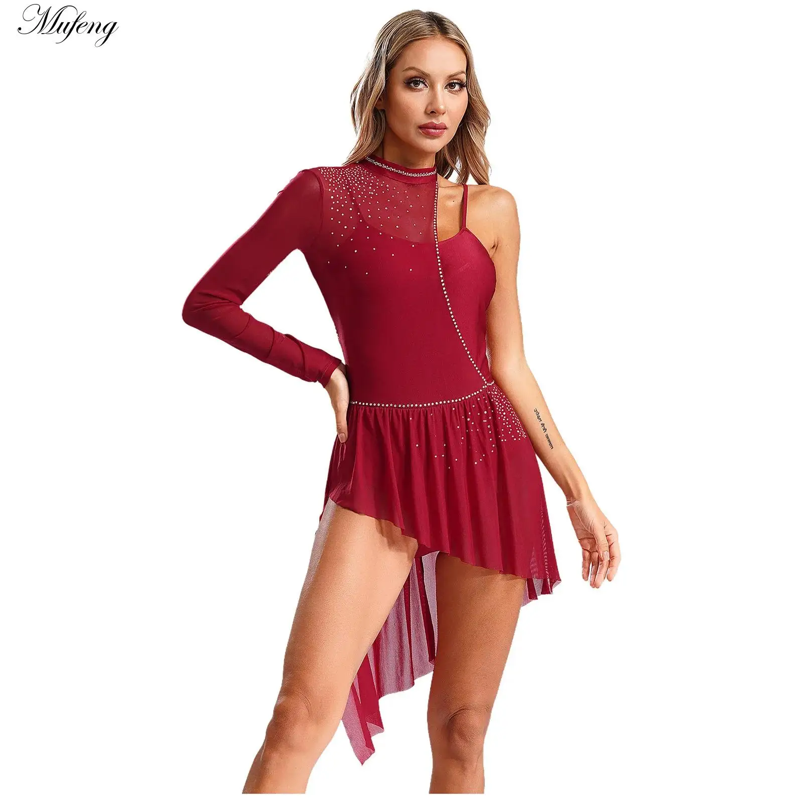 Женское лирическое танцевальное платье балет фигурное катание гимнастика