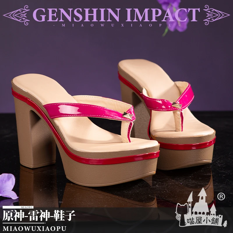 

Женская обувь для косплея Genshin Impact, обувь Raiden Shogun, размер 36-39