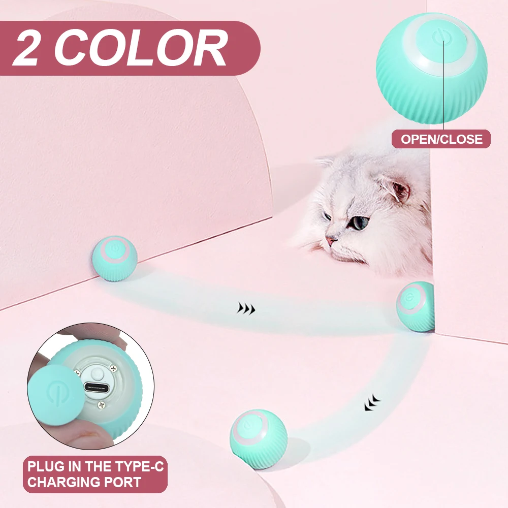 

Gravitational Smart Electric Rolling Ball Cat Toy Interactive Ball Catnip for Cats Cat Training Toy Pet Supplies Products Toy