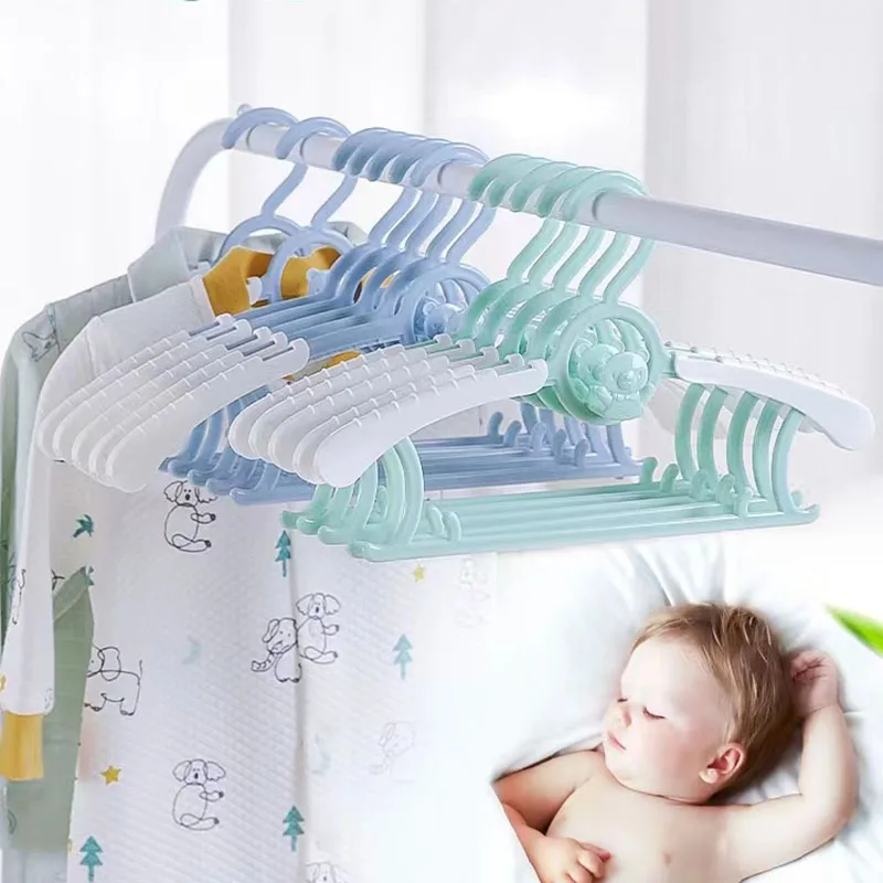 

10/20pcs Telescopic Baby Hangers Non-slip Children Coat Hangers Closet Organizer Clothes Drying Racks Wardrobe Space Saving