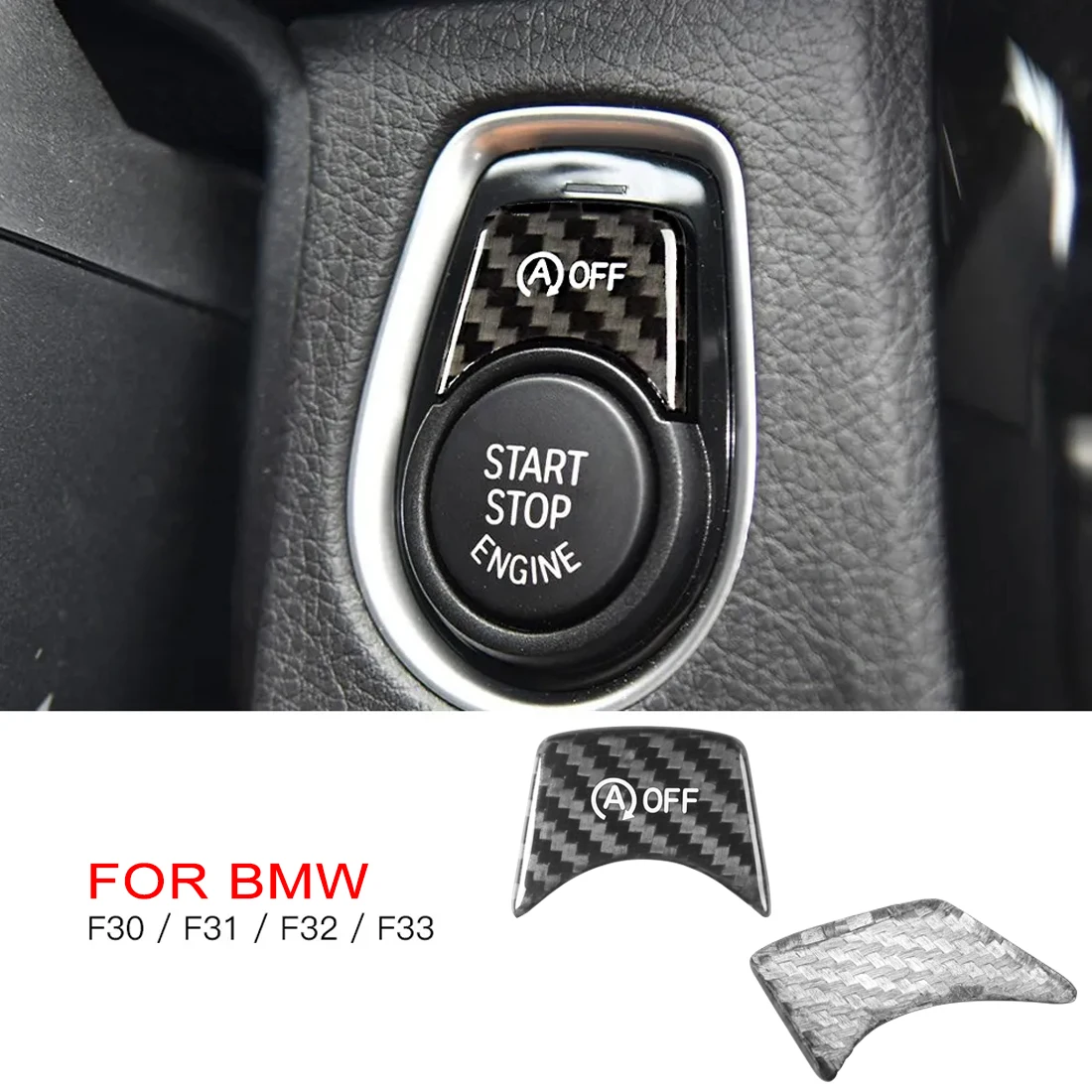 

Car Engine Start Stop OFF Button Sticker Carbon Fiber For BMW 3 4 Series F30 F31 F32 F33 F83 F82 M2 M3 Accessories Interior Trim