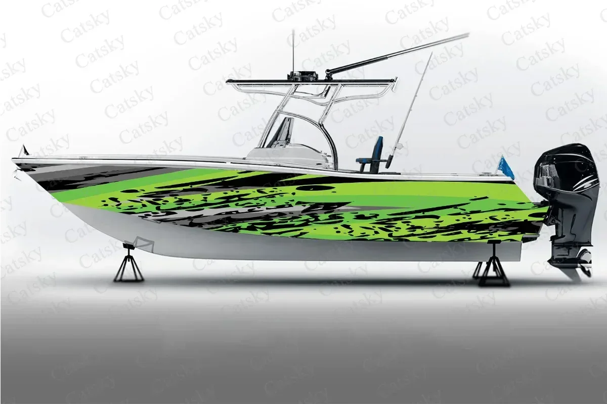 Геометрическая неправильная векторная абстракция наклейка на лодку упаковка