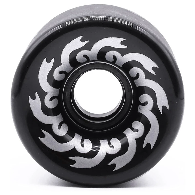 

3PCS Skateboard Wheels 70Mm 82A PU,70X51mm, Professional Frosted Wheels For Longboard And Cruiser,Black
