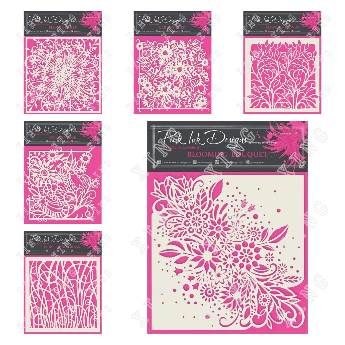 

New Garden Daisy Fronds Bouquet Flower Grass Layering Stencils Painting Scrapbook Coloring Embossing Album Decorative Template