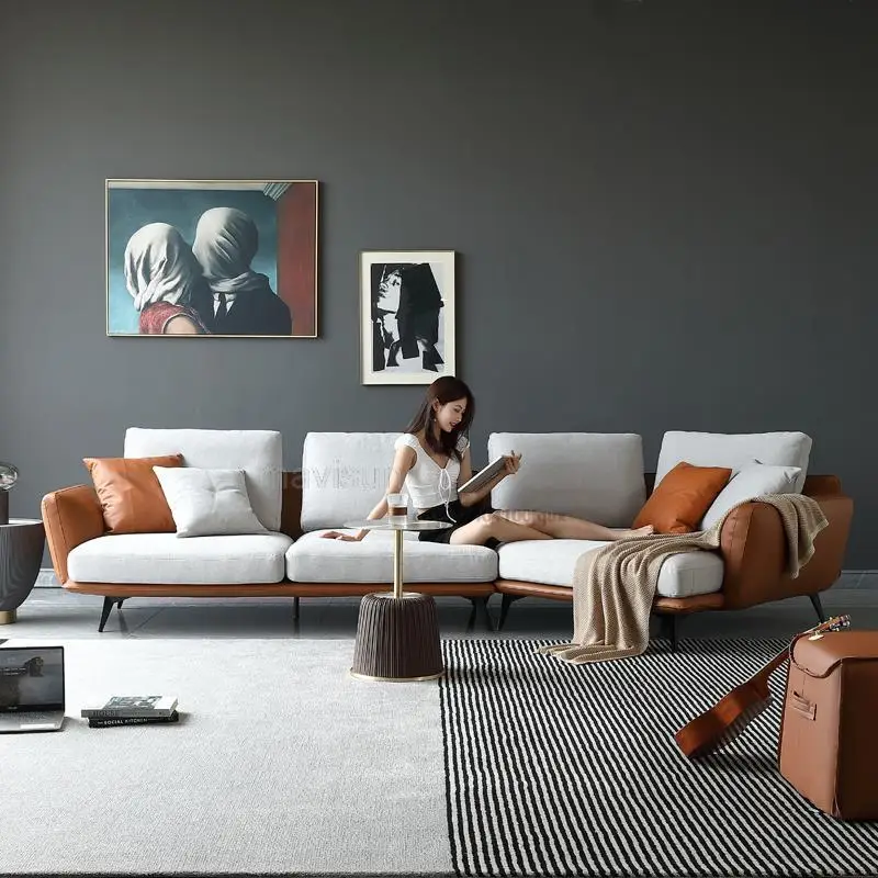 Легкий роскошный элитный тканевый диван для гостиной изогнутый итальянский