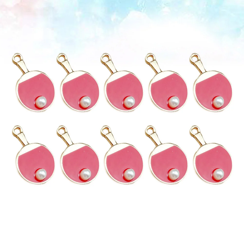 

10 Pcs DIY Pendant Set Choker Necklace Keychain Pendants Necklaces Keyring Pearlescent