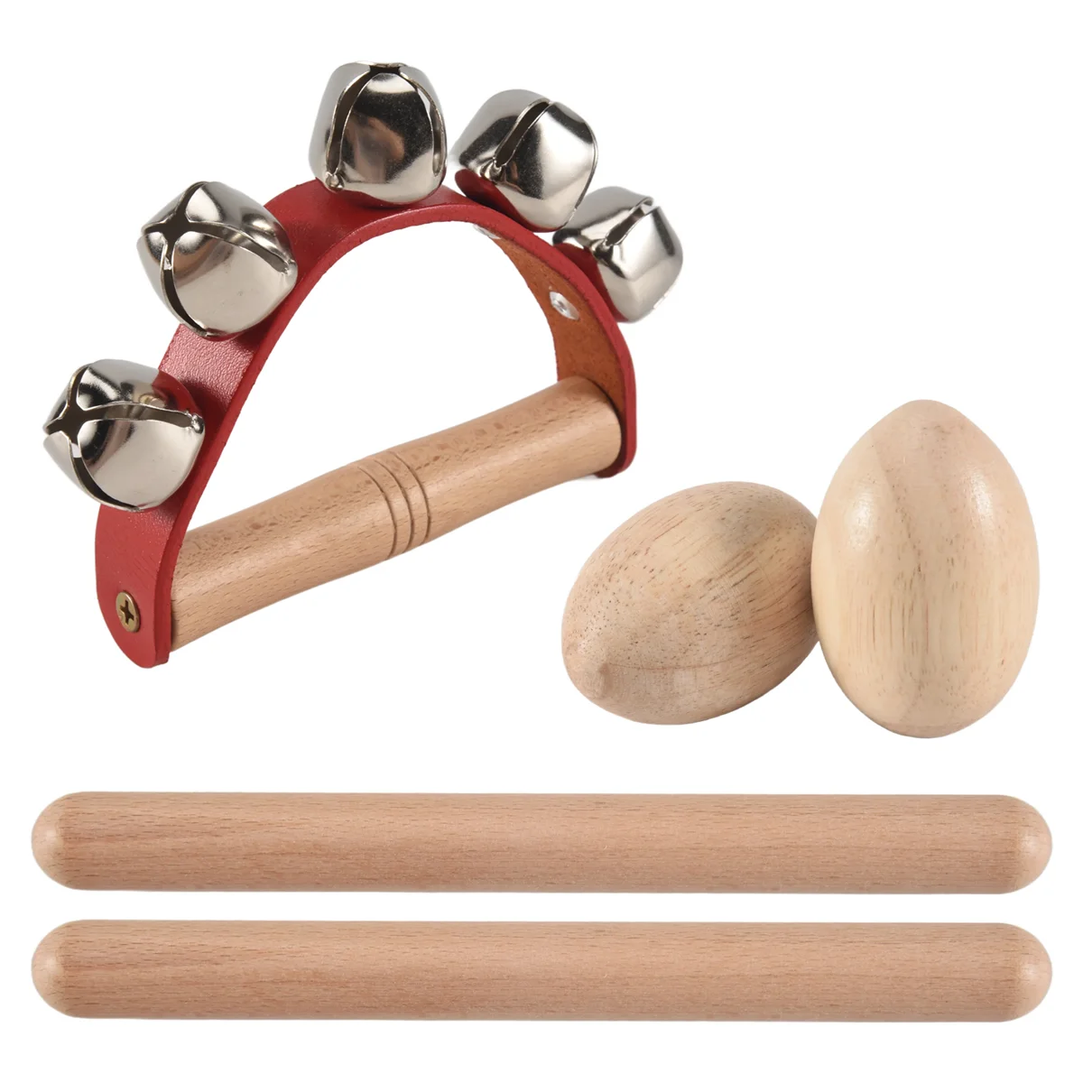 Набор музыкальных ударных инструментов ритм-палочки + деревянные шейкеры для яиц