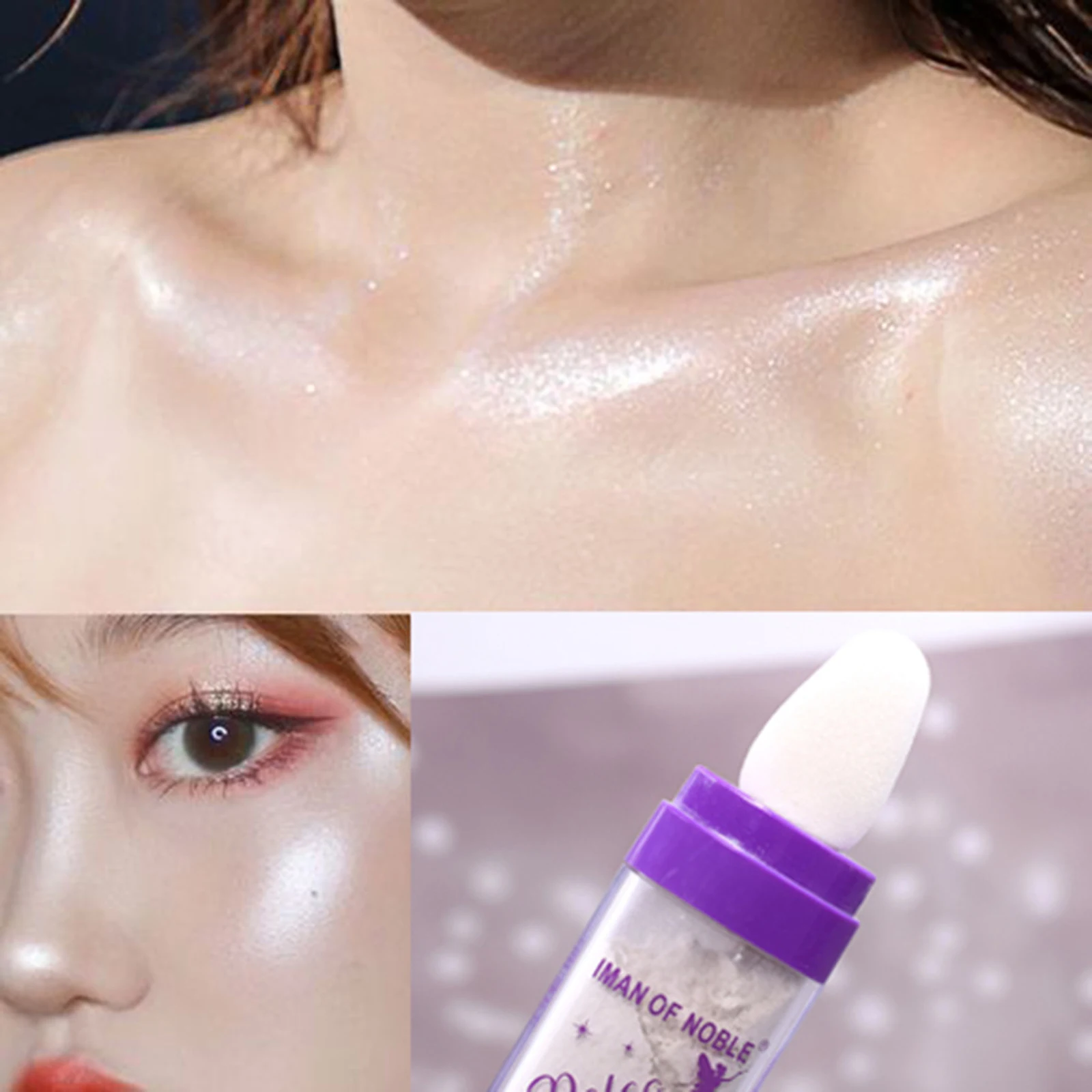 

New White Moonlight Highlighter Powder Polvo De Hadas Glitter Powder Shimmer Contour Powder For Face Body Highlight Makeup