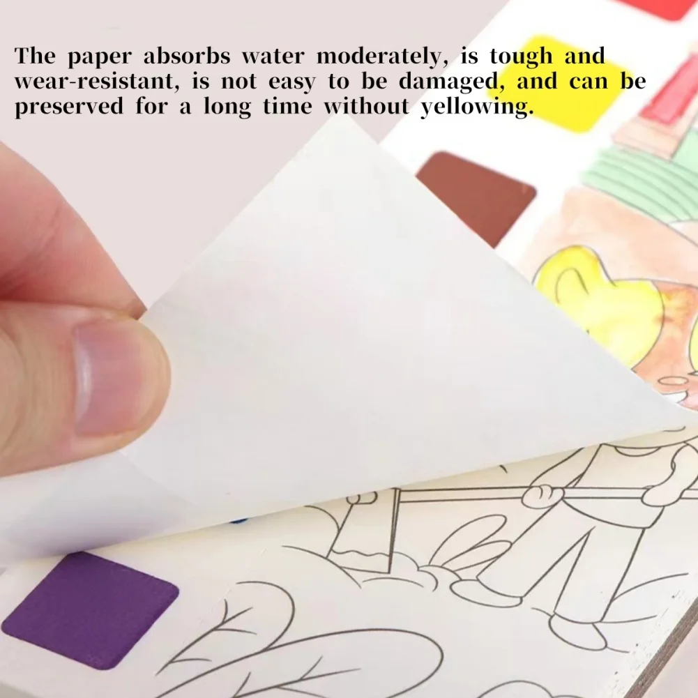 Краски с водой книжки-раскраски для детей карманный набор акварельной живописи