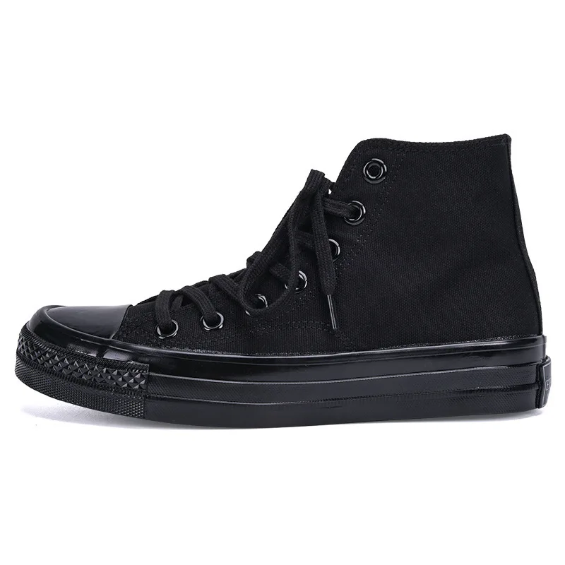 All black canvas shoes work shoes fashion versatile trend board women's casual shoes men's sneakers