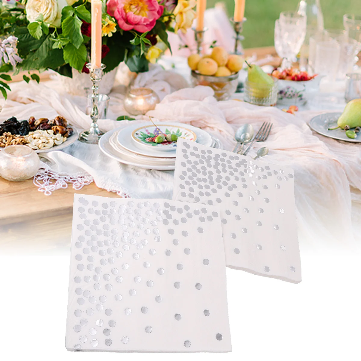 Бумажные салфетки для ужина свадьвечерние одноразовые печатные украшения кухни