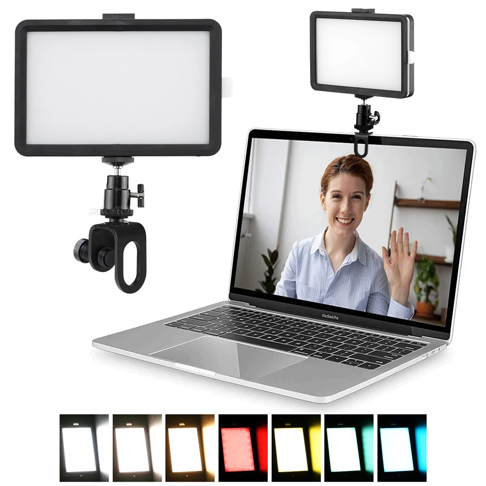 

LED Photography Video Light Panel Lamp Portable Photography Lighting Kit With Clip RGB Filters For Youbube Shoot Live Streaming