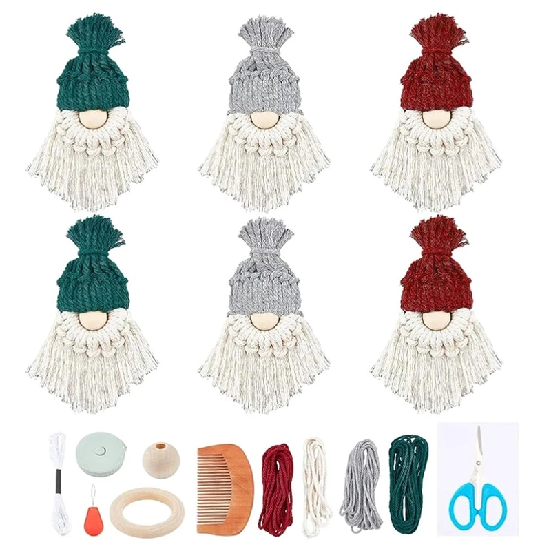 6 шт. Набор рождественских украшений для макраме