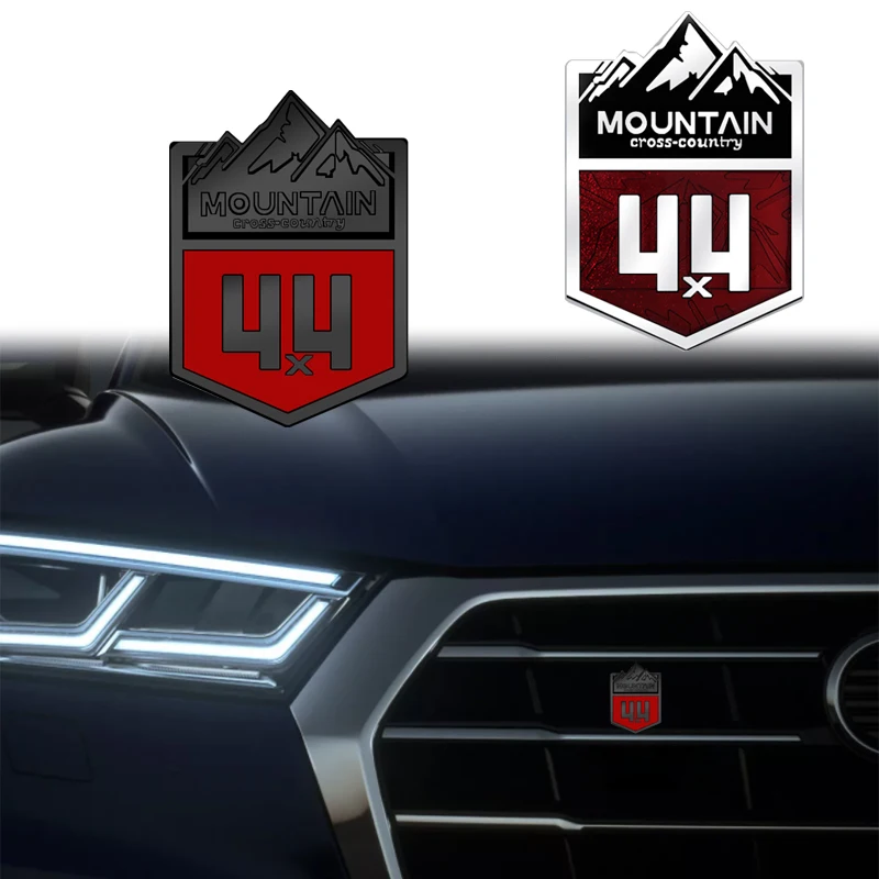 3D 4x4 Металлическая эмблема передней решетки горного автомобиля Декоративный знак боковой панели заднего багажника для Jeep Wrangler Patriot 4WD Renegade.