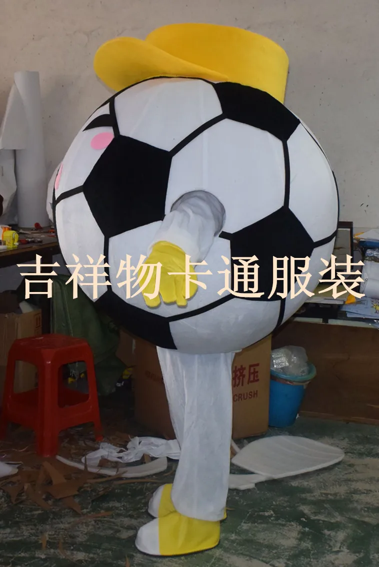 Высококачественный взрослый костюм-талисман по футболу с шапкой бесплатная