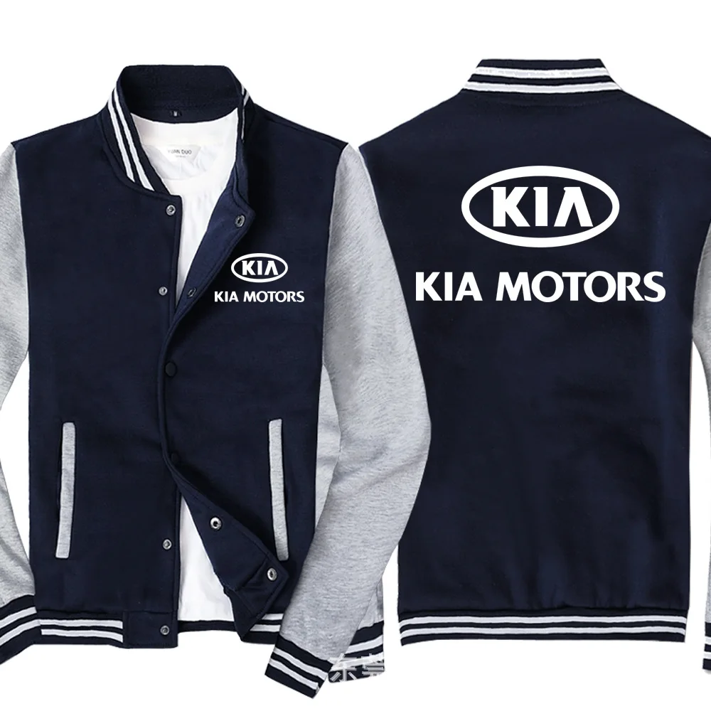 

NEW Fashion Men Baseball Jacket for KIA MOTORS Sportswear Casual Sweatshirt Hip Hop Harajuku Unisex Uniform Cardigan Coat