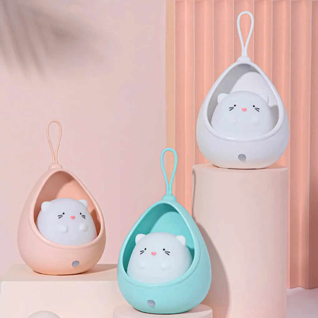 

Night Light Silicone Cute Portable Lamp Hanging Lighting Tool Living Room