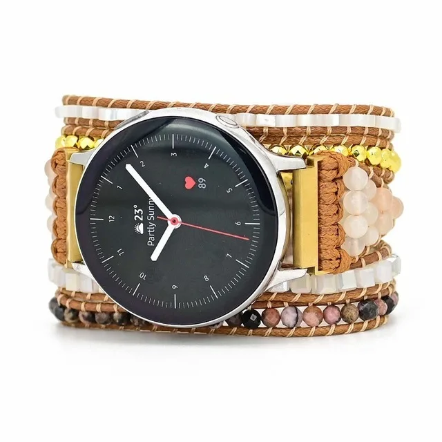 20mm 22mm watch strap For Samsung Galaxy watch 3 4 Women Nylon Braided Jewel bohemia Bracelet For Huawei Amazfit Bip GT/2/GT 2E