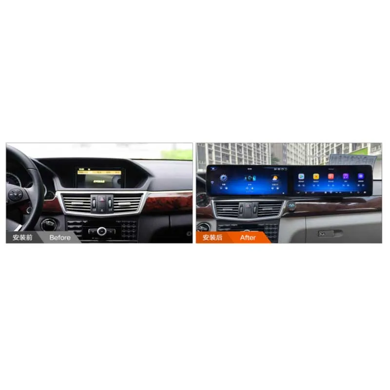 Фото 25,6-дюймовое автомобильное радио с CarPlay и Android 14 для Mercedes-Benz E-класса W212 NTG4.0 (2009-2015), мультимедийный стереоплеер с GPS-навигацией №2