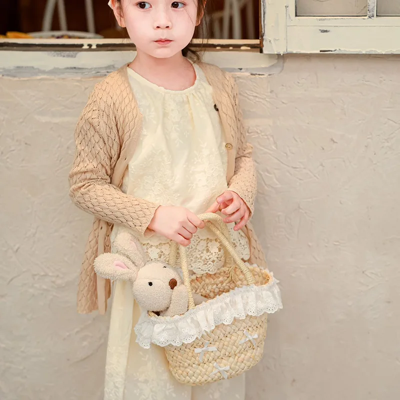 Милая декоративная сумка-тоут милая детская сумка-ведро модная соломенная сумка