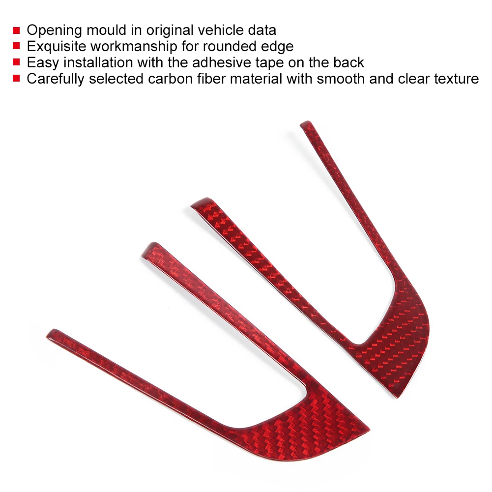 2 шт. Углеродное волокно накладка на пуговицу рулевого колеса внутренняя крышка