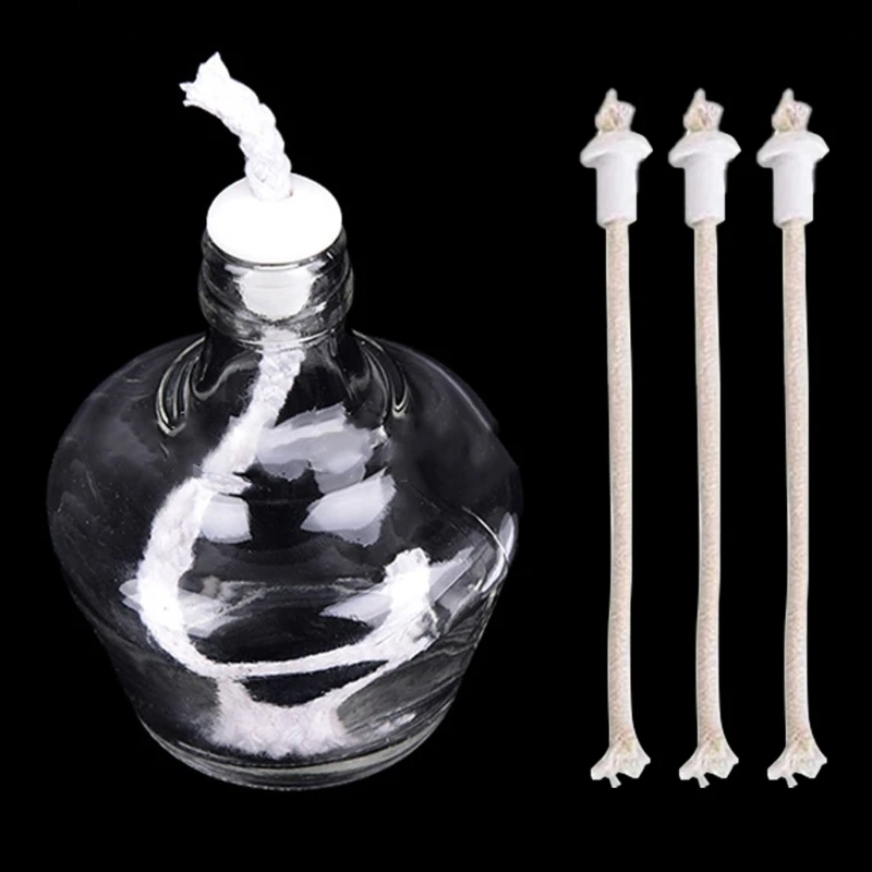 SZWA 10 шт. лабораторные фитили для масляных ламп с керамическим держателем