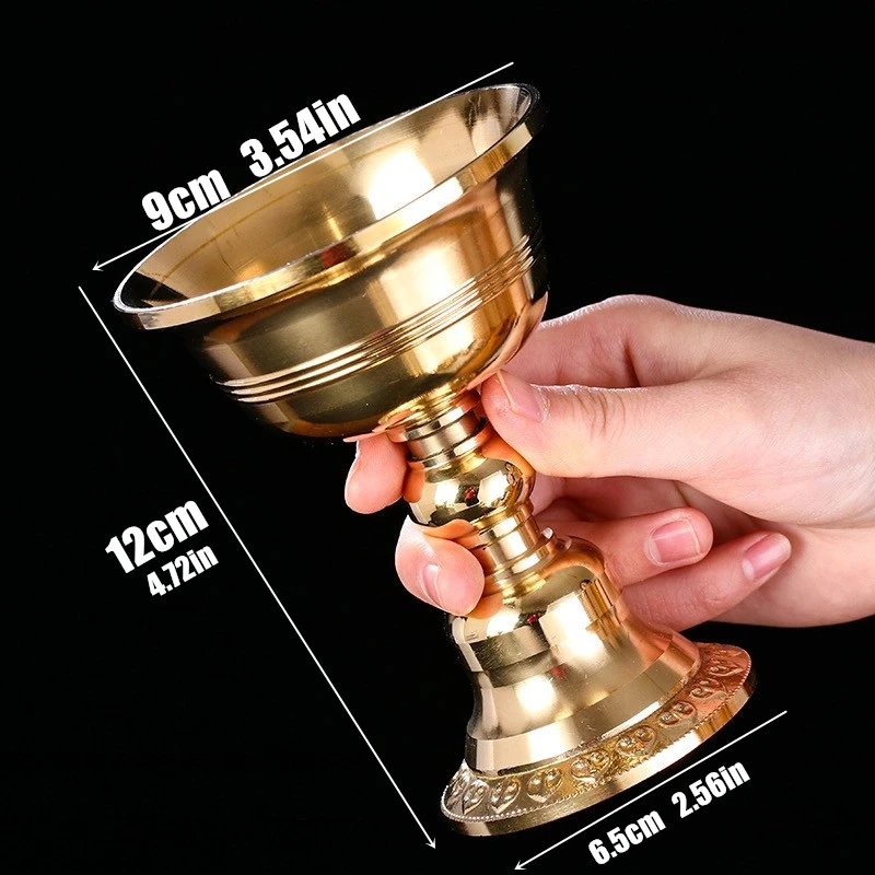 

Mini Hand Buddhism Brass Type Candle Cup Collection Romantic Flower Golden Table Decoration Candlestick Wedding Bar Dinner Home