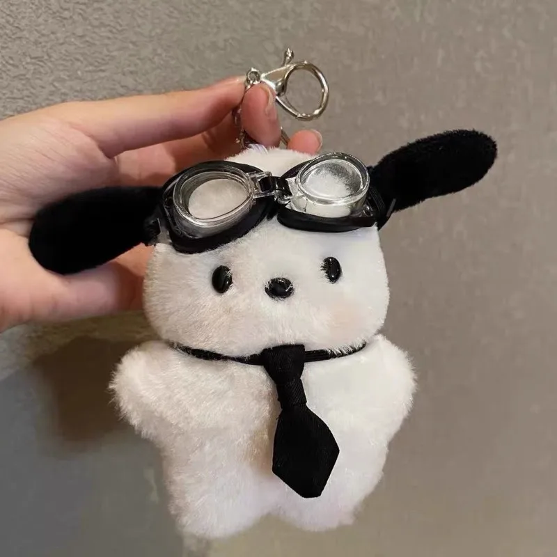Kawaii Pilot Pochacco брелки Ins плюшевые милые Sanrio брелок для ключей автомобильное зеркало
