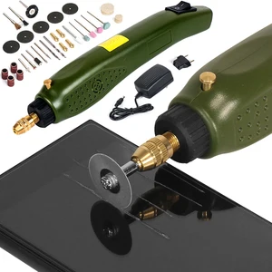 Электрическая мини-дрель 12 В, вращающийся инструмент, набор для деревообработки, гравировальная ручка сделай сам для ювелирных изделий, металла, стекла с комплектом аксессуаров, инструмент Dremel