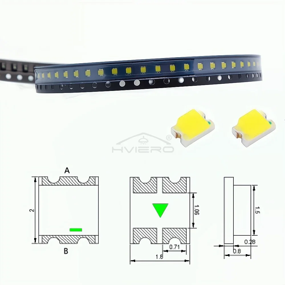 1000 шт. 0805 SMD светодиодные чипы 2 0 ~ 3 В супер яркая лампа белый красный зеленый синий