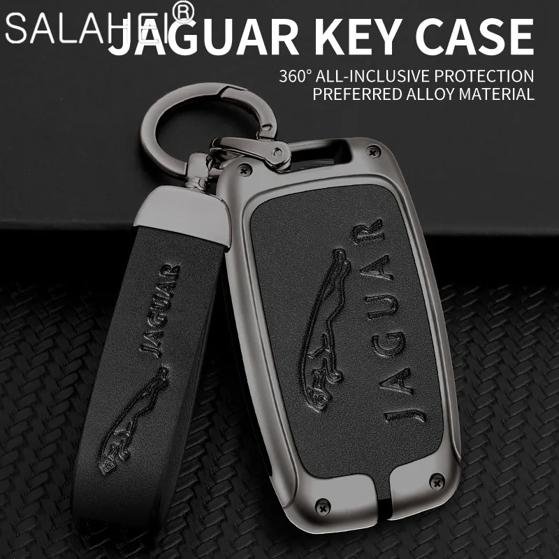 

Metal Car Key Case Keyring Leather Keychain For Jaguar XF XFL XJ XJL XE XEL XK XKR XJ6 Pace Fpace Epace Stype Ftype Accessories