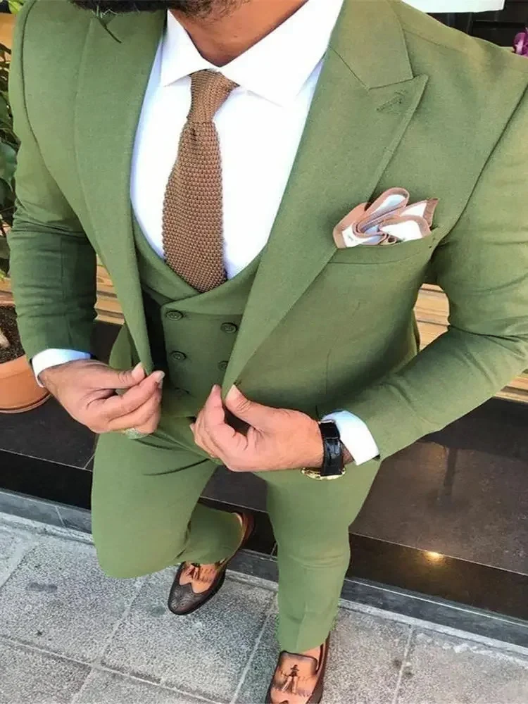 3 шт. мужские однобортные брюки и блейзер