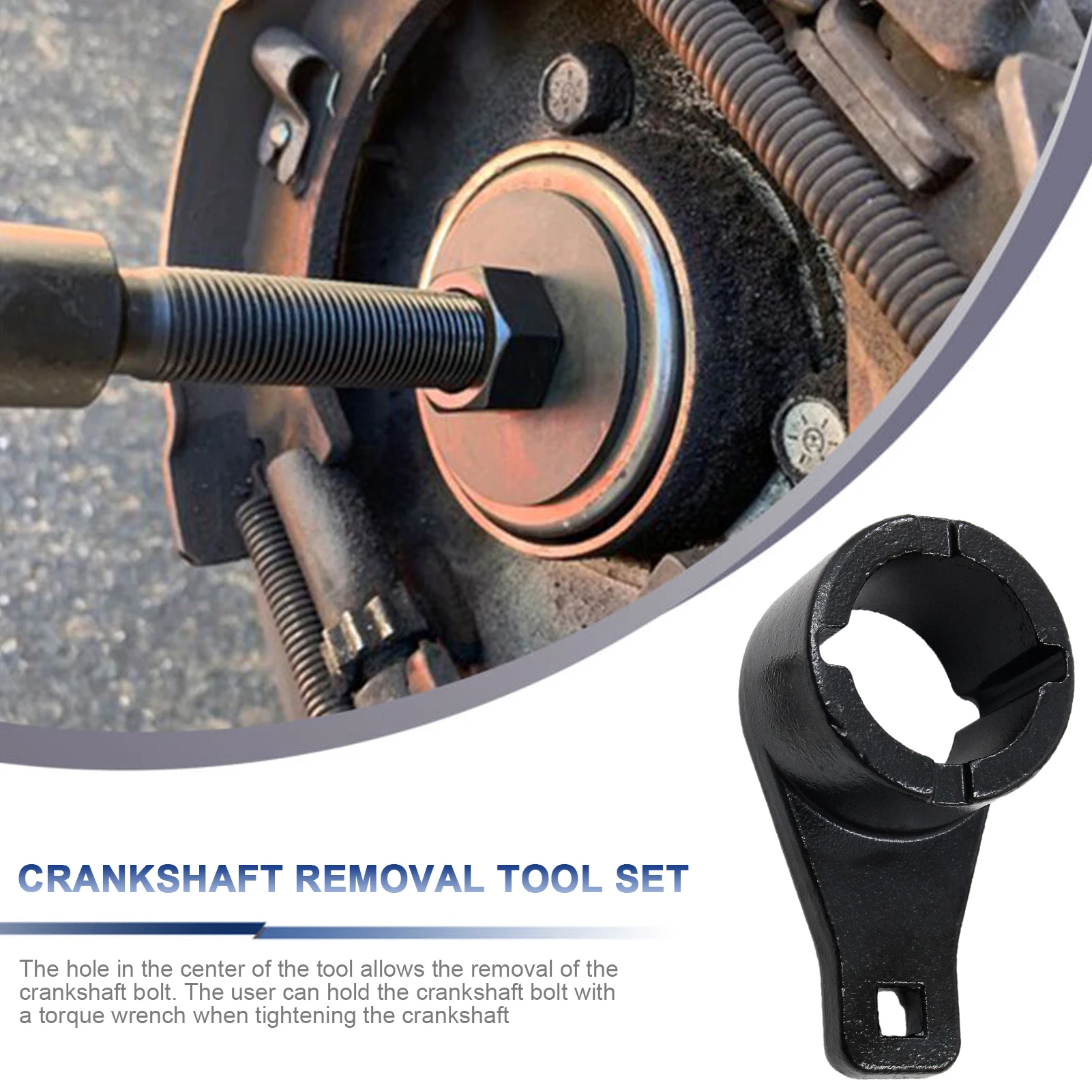 

Suitable ForToyota AndLexus Crankshaft Damper Pulley Holding Holder Harmonic Tool With 2PCS Crank Bolts Engine Pulley Tool