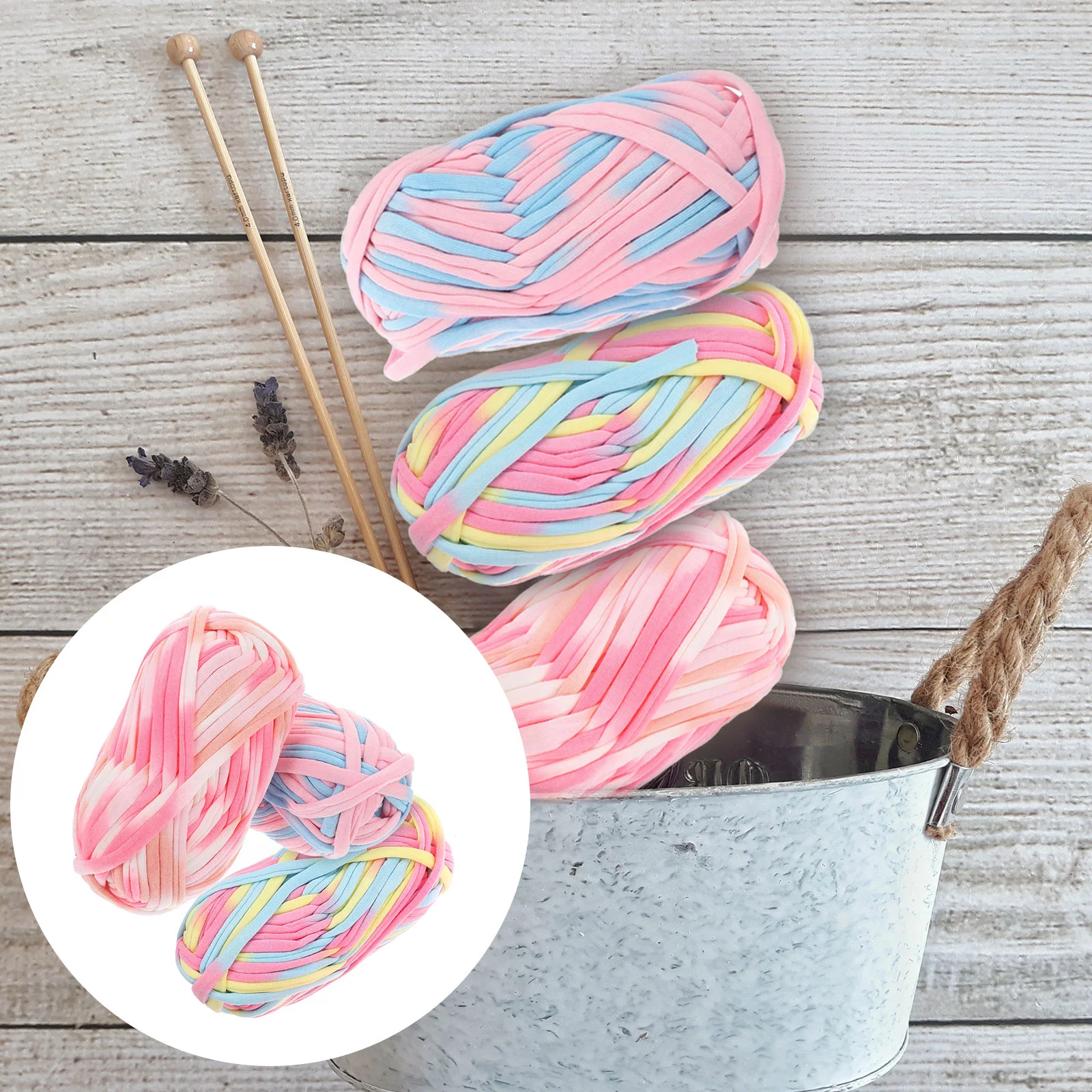 

Section Dyed Cloth Strip Weaving Loom Yarn Crocheted Blanket Colorful Knit Throw Blankets Chunky Thick for plaid