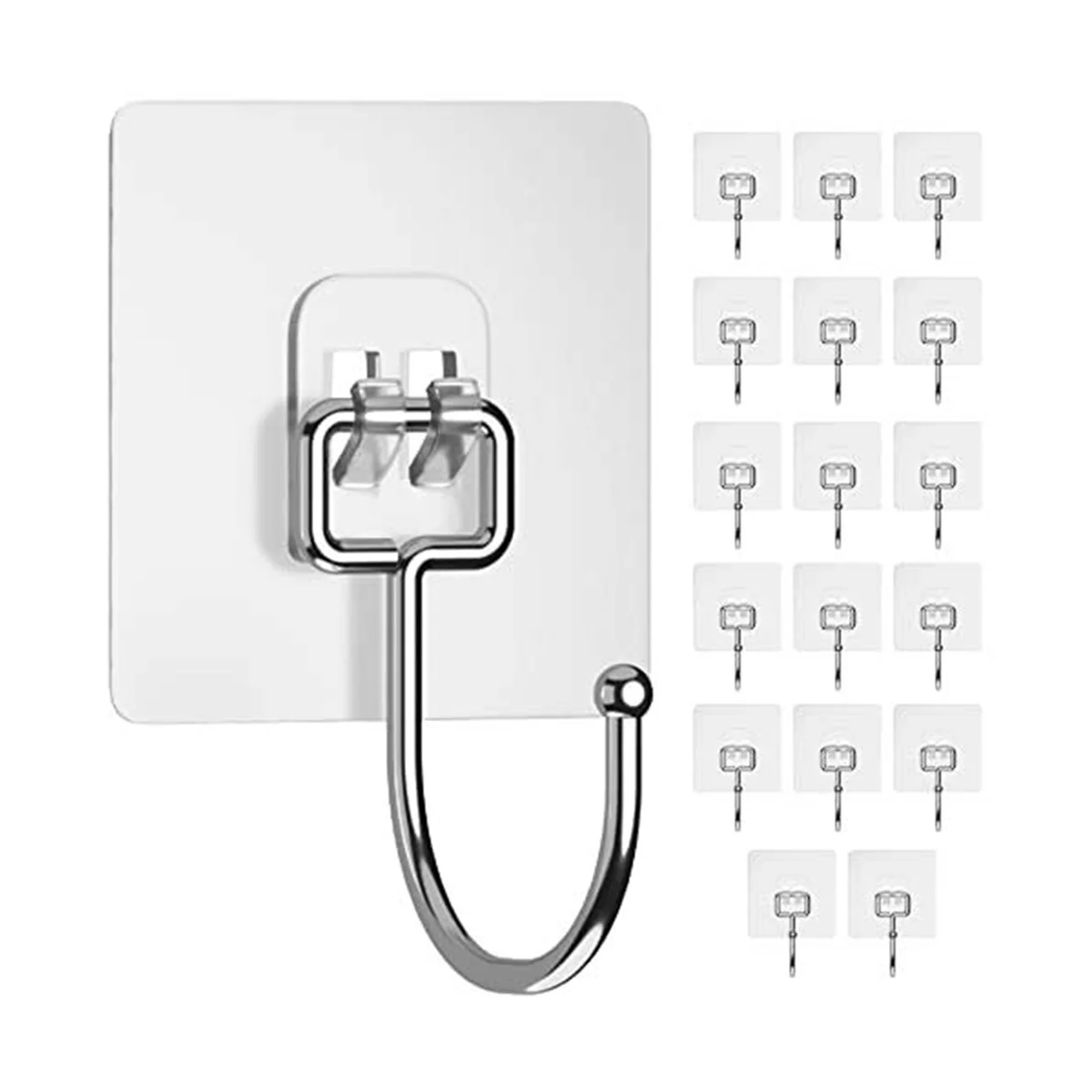 

Adhesive Hooks,Self-Adhesive Traceless Clear Wall Hooks Waterproof and Rustproof Wall Hooks for Hanging