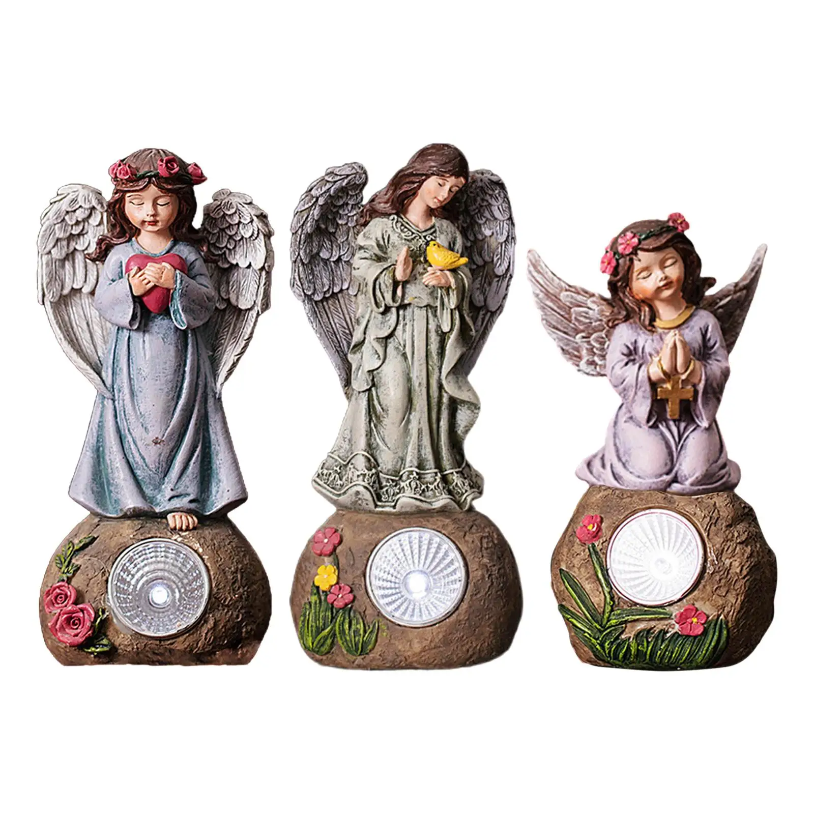 

Ангельская статуя, Солнечная лампа, Садовая, уличная, новоселье, патио, добро пожаловать, художественный подарок