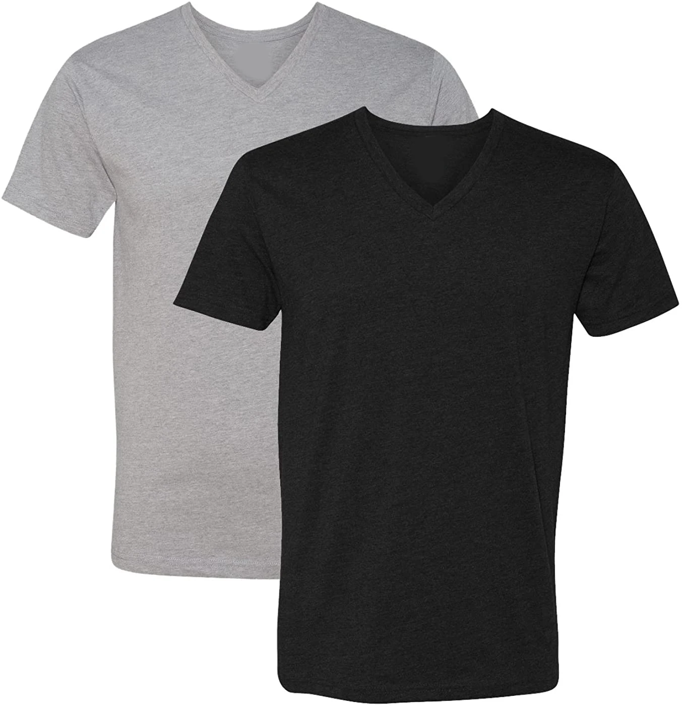 

Grey Black Summer Basic T-Shirt