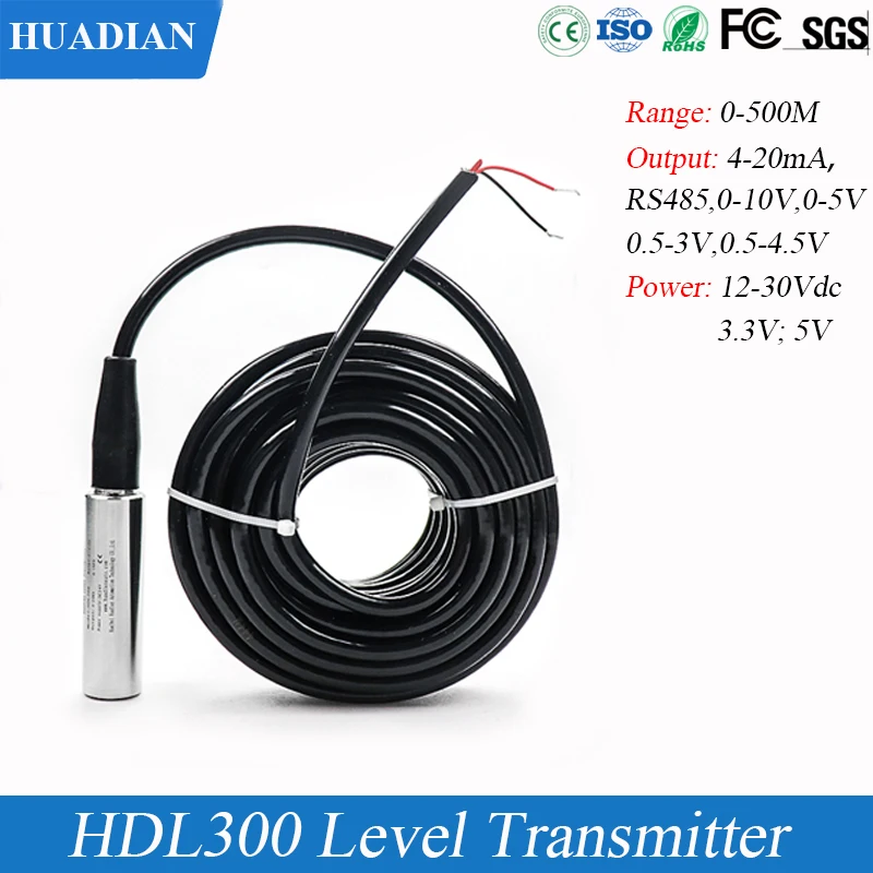 

5M Hydrostatic Stainless Steel Digital Water Submersible Liquid Level Sensor Tank Level Sensor 4-20mA