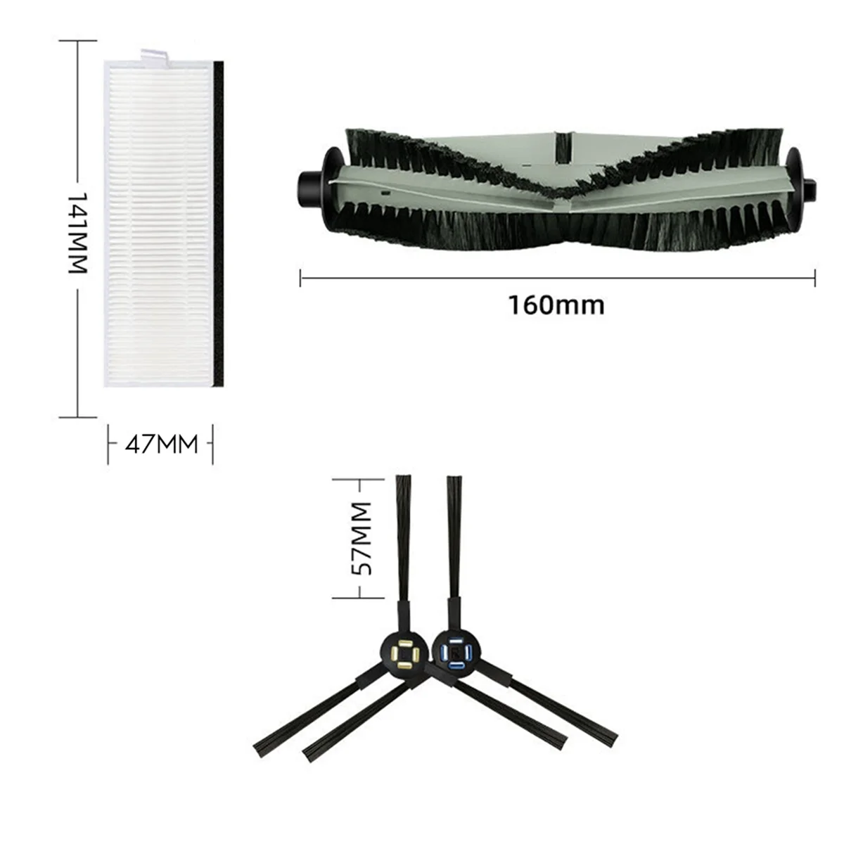 Основная боковая щетка Hepa-фильтр для A7 A9S V8 V8S X750 X800 X785 V80 SSR1 SSRA1 Части