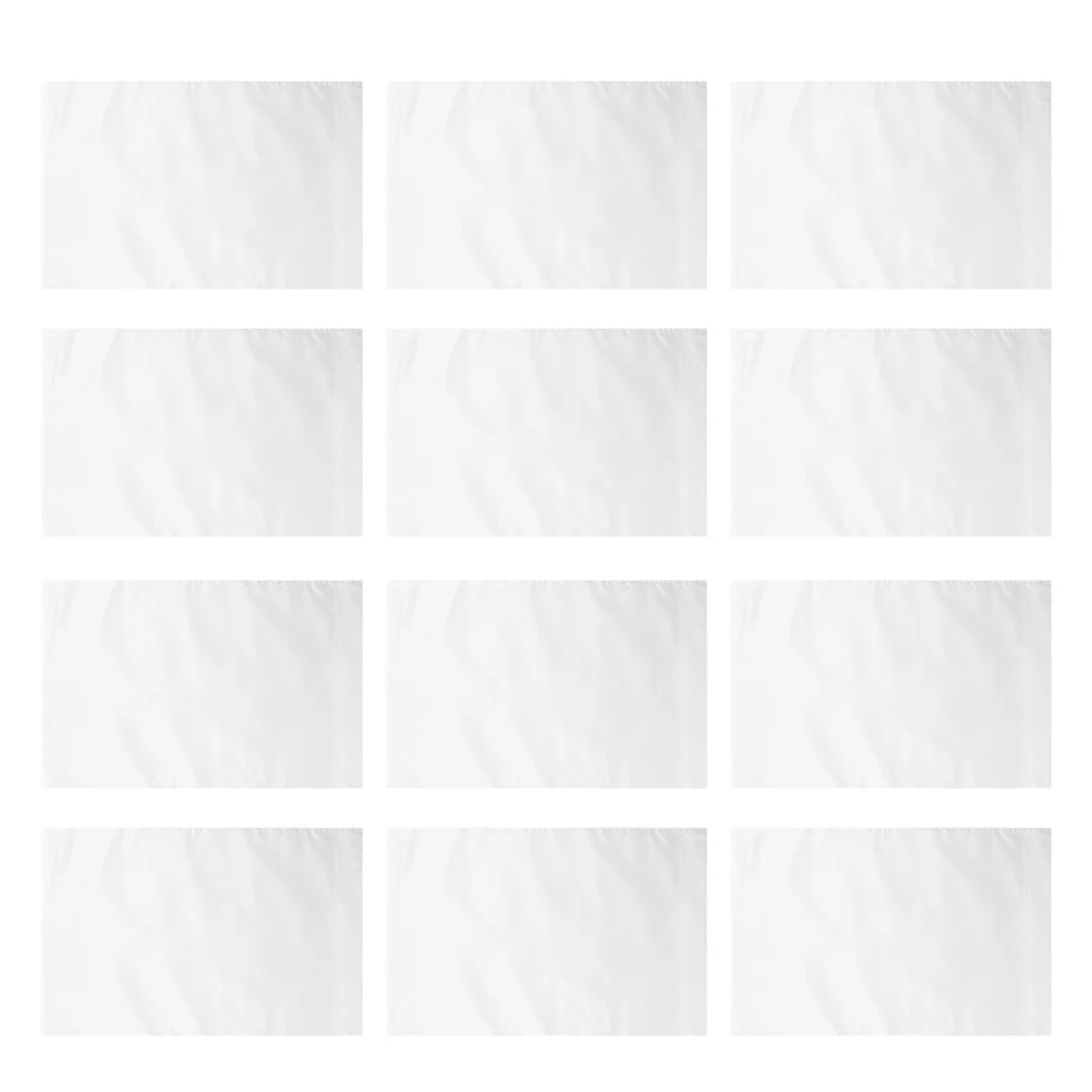 

12 Pcs White Garden Flags DIY Polyester Blank Banners Outdoor Lawn Flag Decors