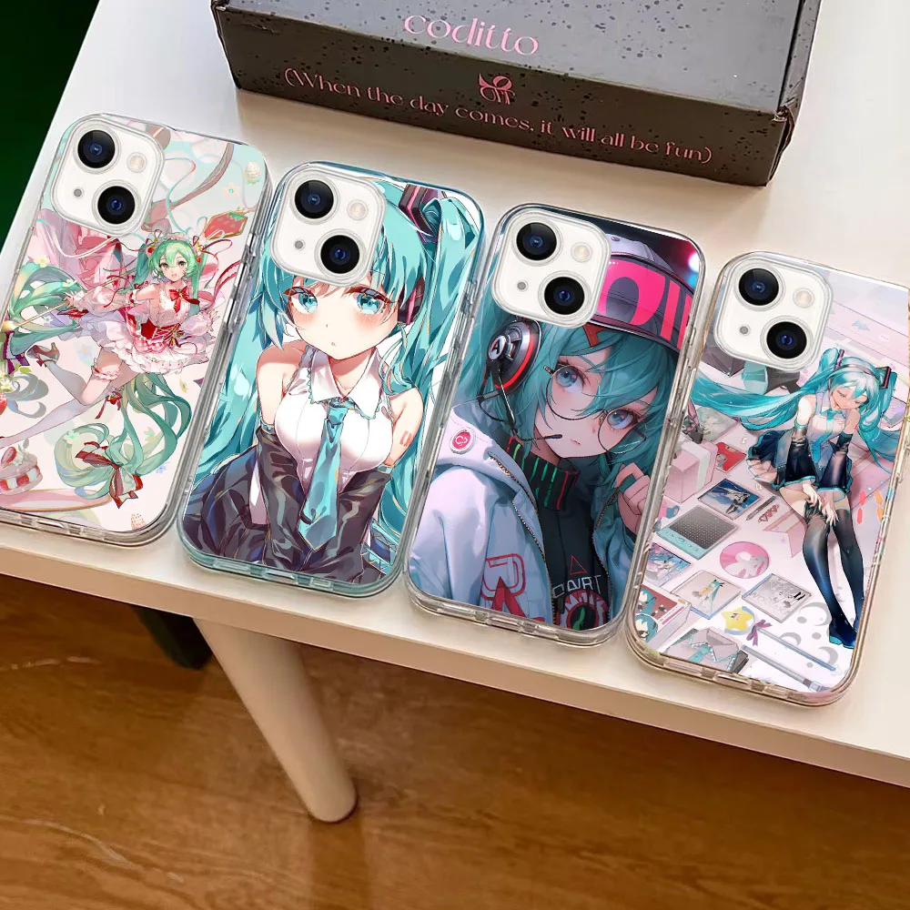 WB-12 Hatsune Miku Transparent Silicone Case For Moto G42 50 51 52 60 62 71 72 84 85 200 Edge 40 pro Ultra