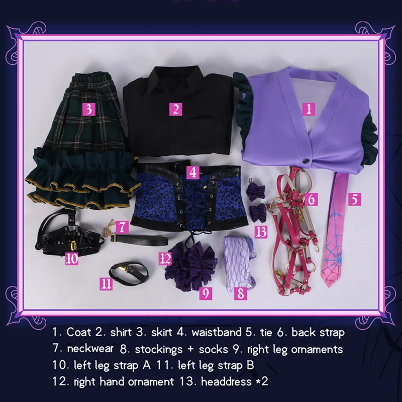 Женский костюм для косплея Vtuber Meloco Kyora