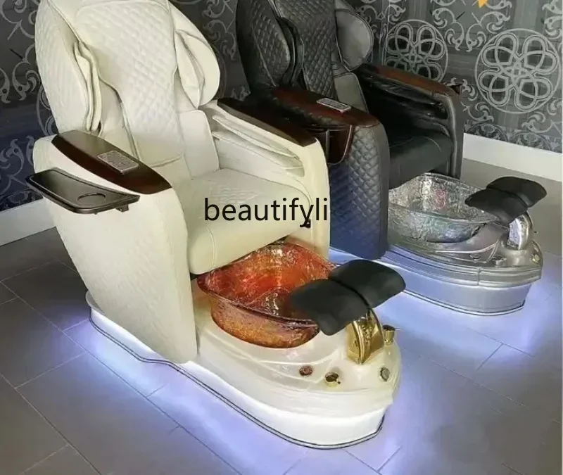 w salonie paznokci fotel do masażu stóp rzęsy sofa kosmetyczna rozkładana sauny