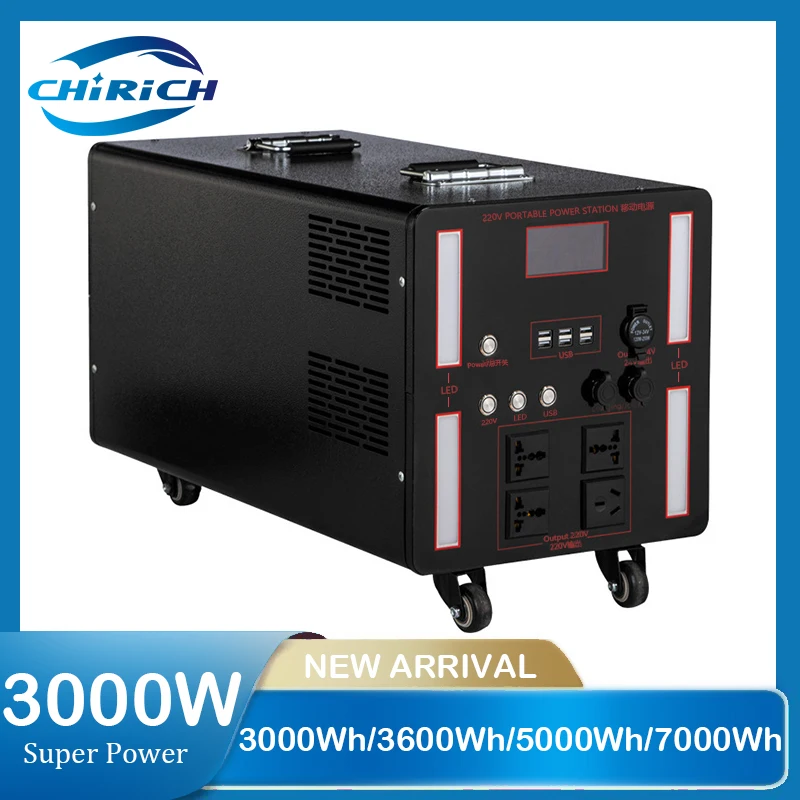 

3000W Portable Power Station 7000Wh Camping Generator Emergency Free Energy Storage Battery Powerful Power Bank 220V 110V