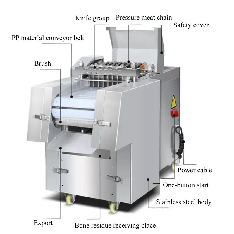 

Stainless Steel Chopping Machine Professional Kitchen Equipment Cutting Fresh Frozen Meat Chopping Machine